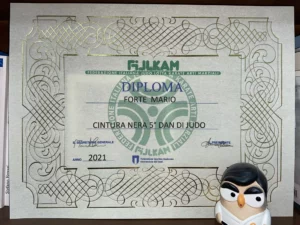 Conferimento del 5° Dan FIJLKAM di Judo a Mario Forte