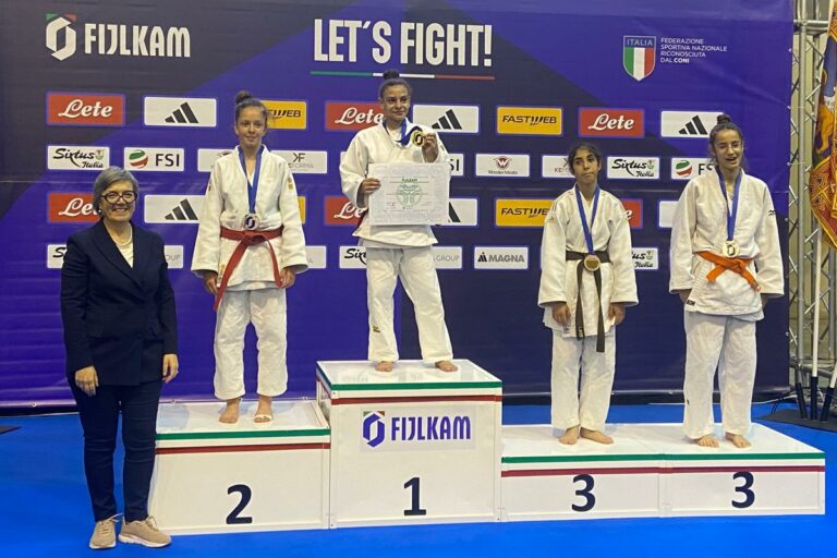 podio campionati italiani, gara di judo fijlkam
